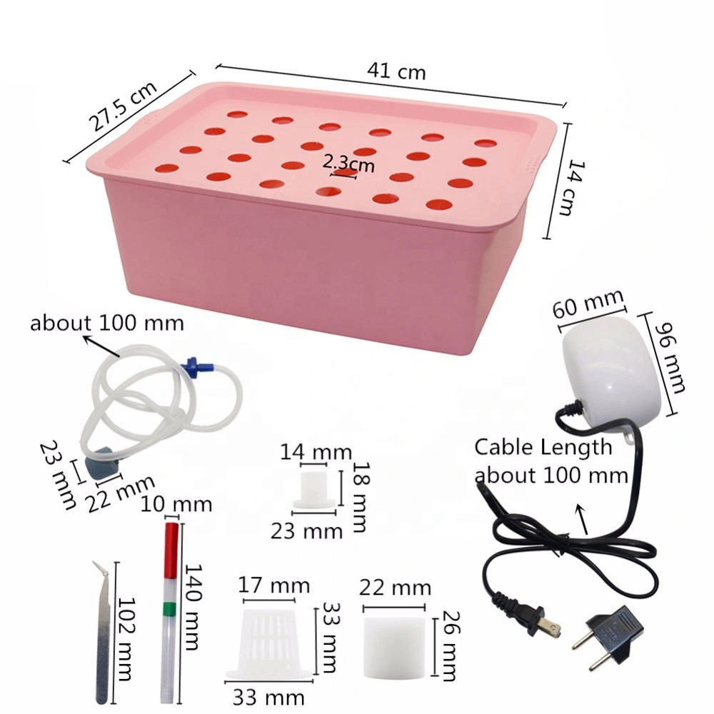 220V/110V 24 Holes Plant Nursery Seedling Soilless Cultivation Hydroponic Tool Growing System Grow Box