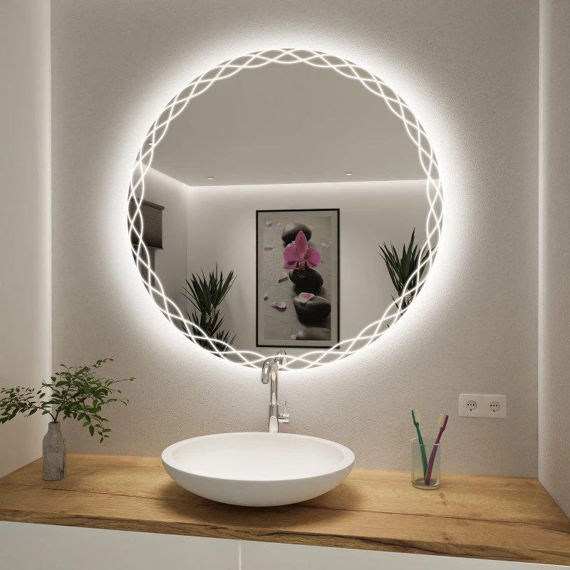 Smart Glass Home Decoration Furniture LED Bathroom Wall Mirror with Lights