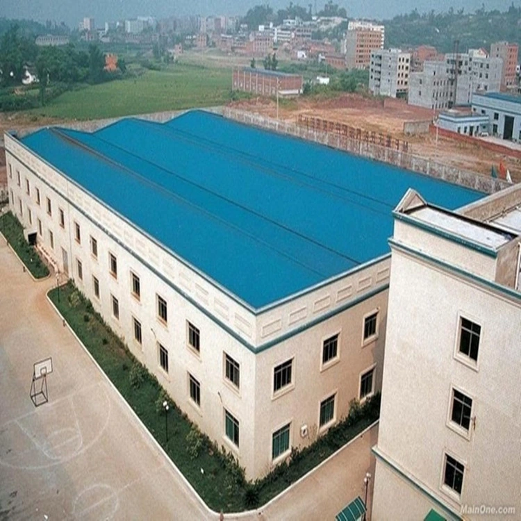 Prefabricated Light Steel Structure Workshop Building with Parapet Wall