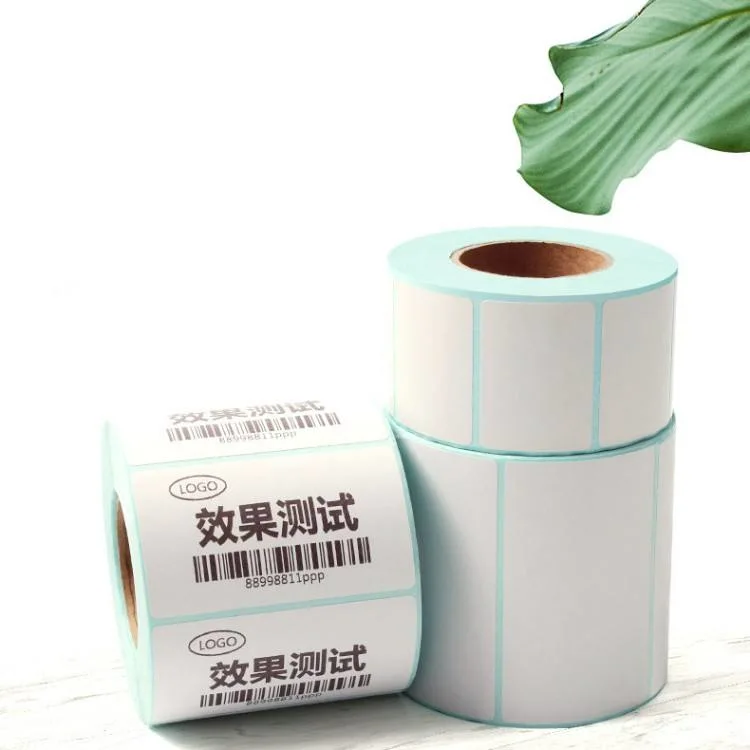 Blank Direct Adhesive Thermal Printer Label Sticker Paper Rolls for Shipping Label