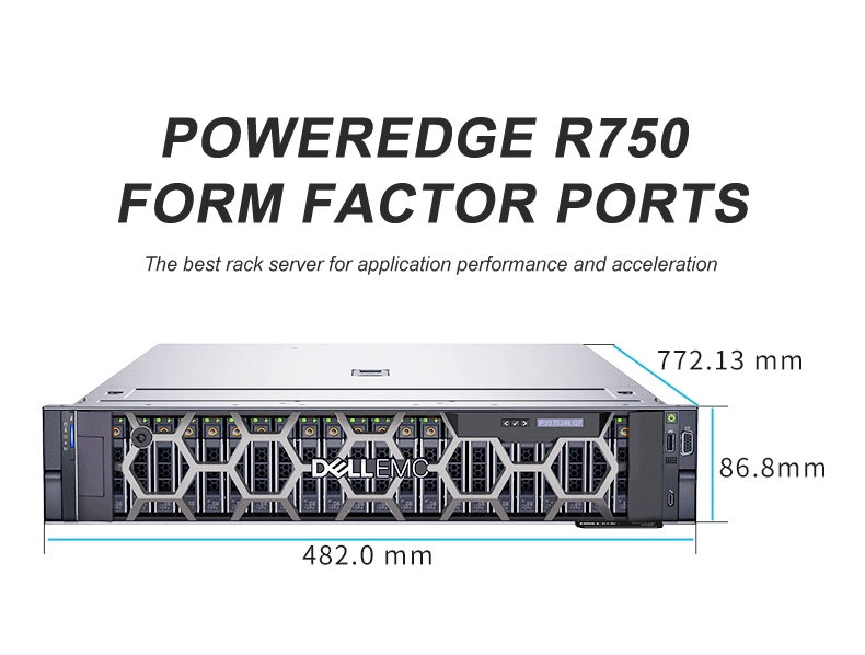 На уровне предприятий POWEREDGE R750 2U для установки в стойку