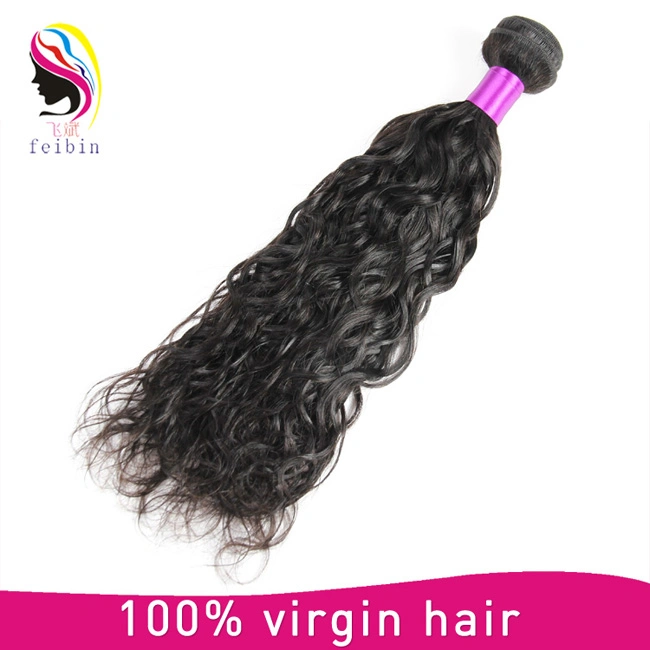 Comercio al por mayor Virgen Remy Cabello Humano brasileño onda Natural Hair Extension