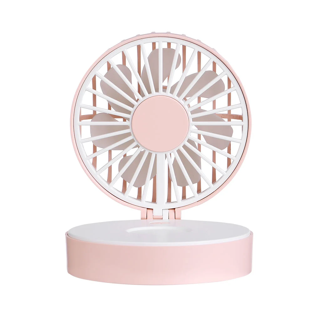 Rechargeable Fan with Mirror Factory Hot Beauty Personal Small Mirror Lash Fan