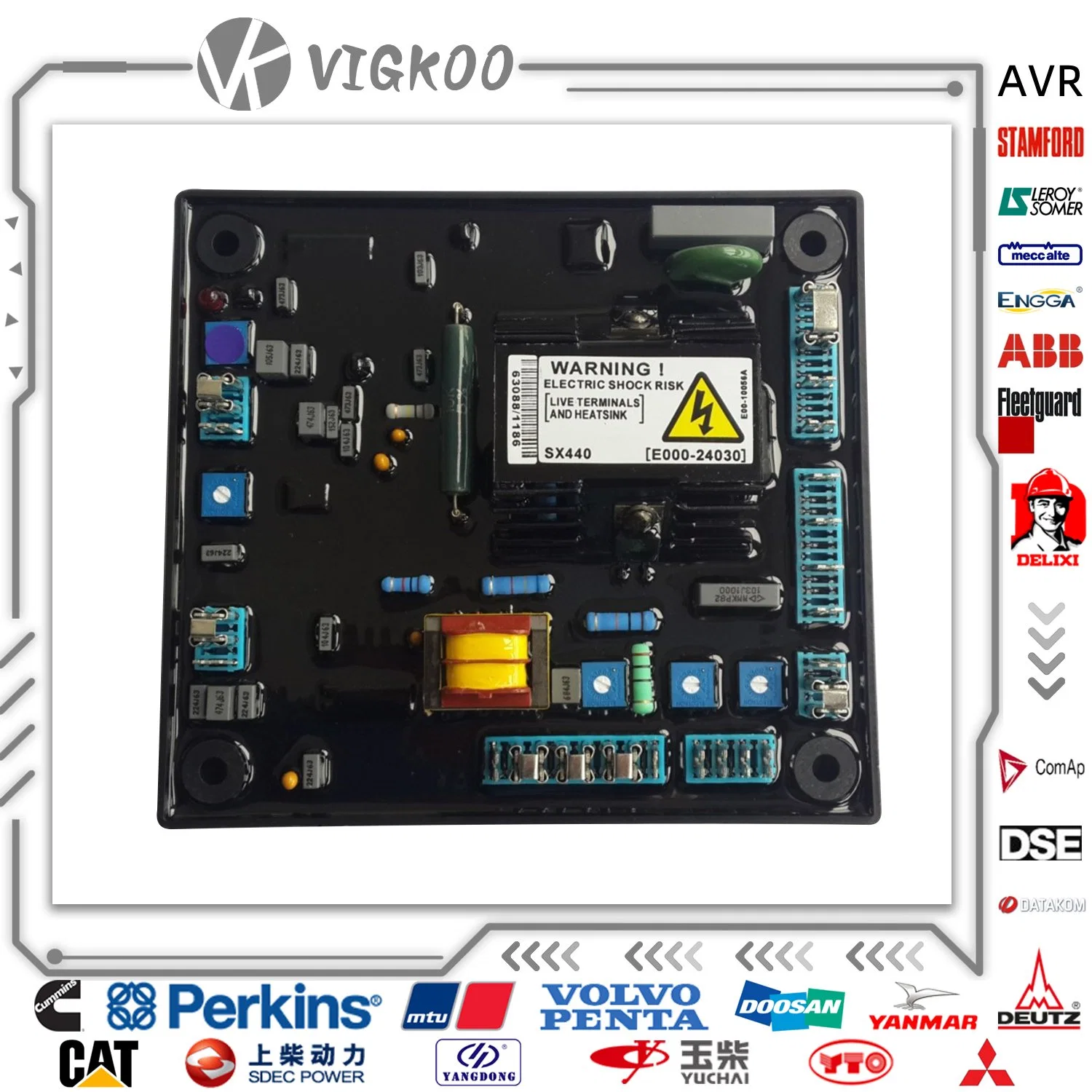 Sx440 Controlador de regulador de voltaje automático generadores generador de partes accesorios para generador sin escobillas