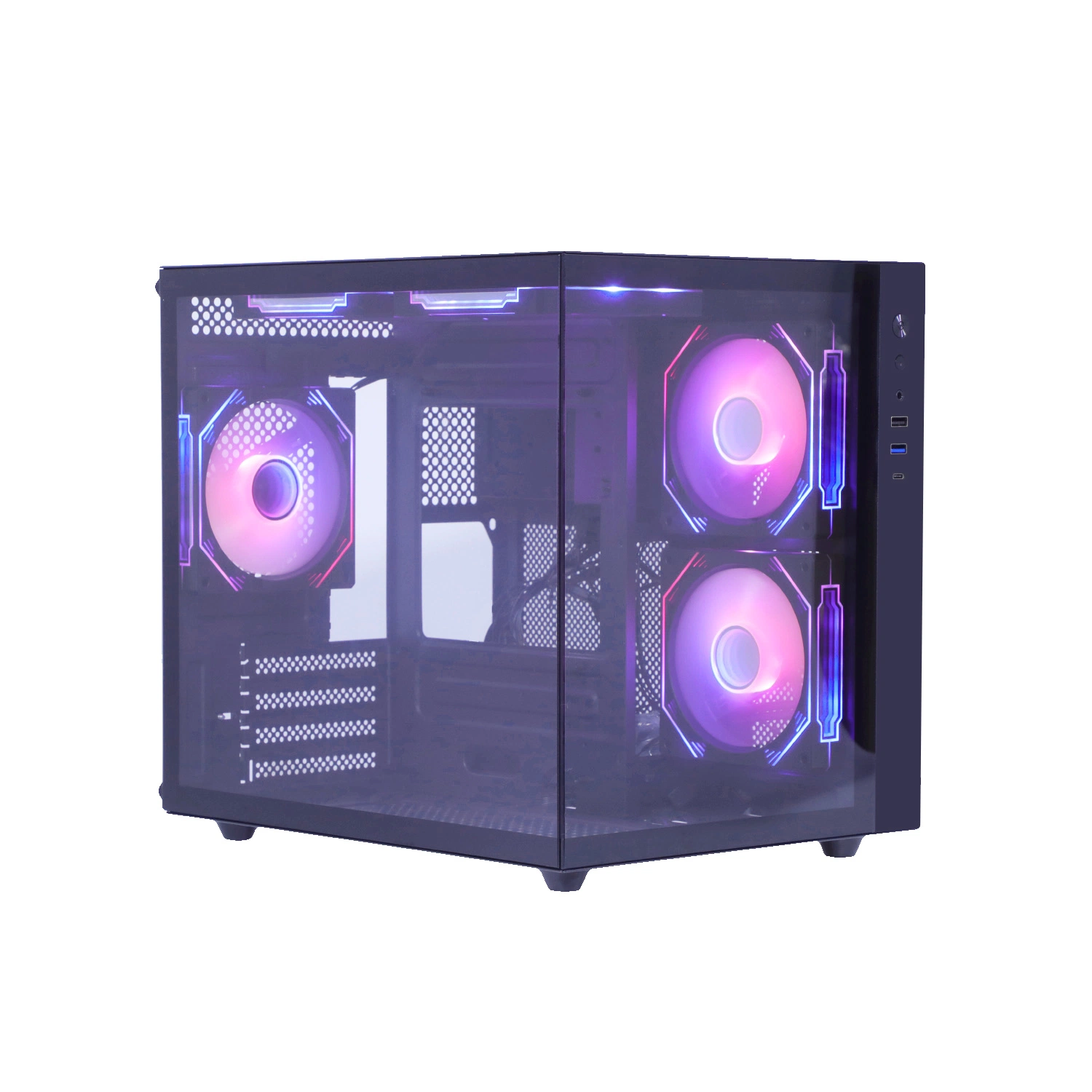 Новый игровой корпус Micro-ATX с модными холодильниками