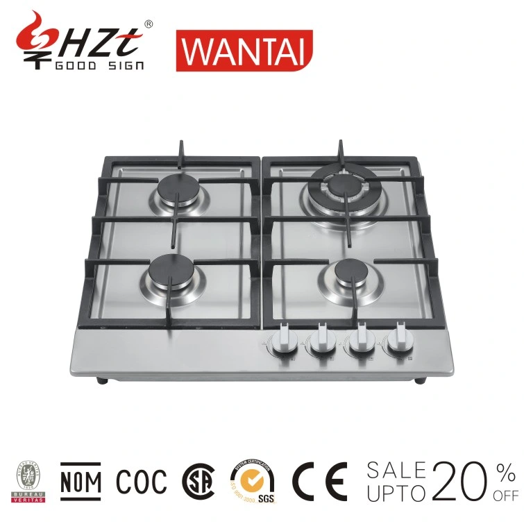 الأجهزة المنزلية 4 Burner Steel Stove مضمن من الفولاذ المقاوم للصدأ