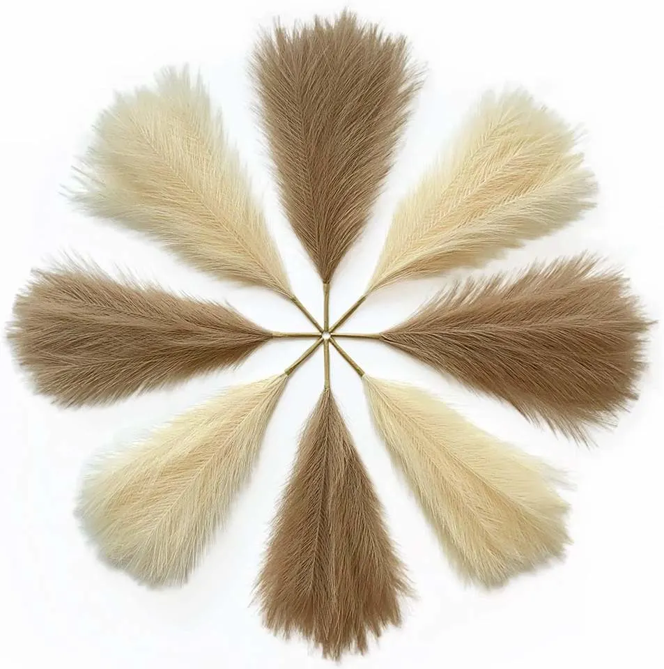 43cm césped artificial de Pampas Small Parpa Grass Home Decorative Flor sintética de plumas esponjosas