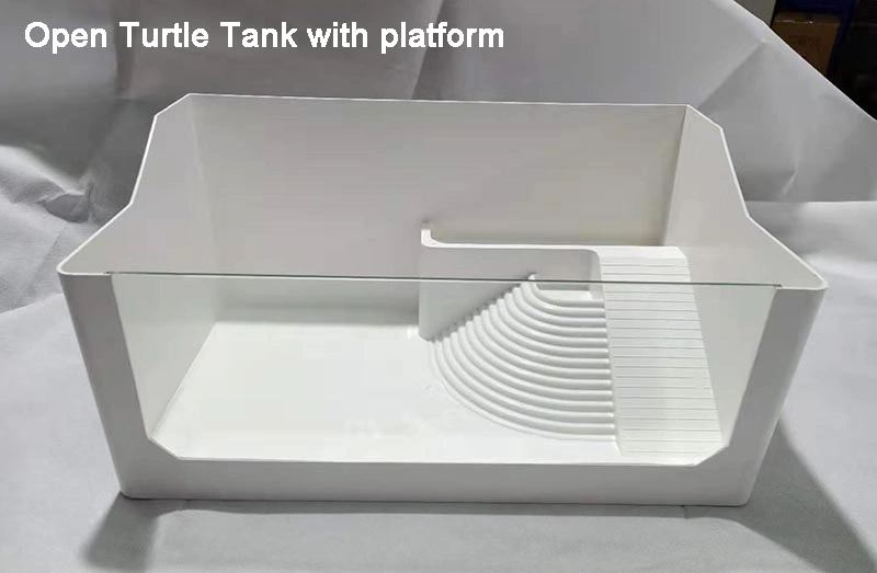 Turtle Tank Aquarium with Platform for Reptile Habitats