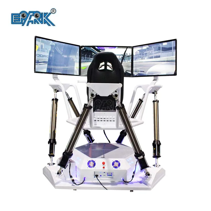 4D Racing Motion Seat Simulator 3 pantalla de asientos de carreras de coches Simulador