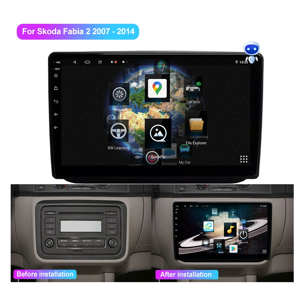 JMance para Skoda Fabia 2 2007 - 2014 Radio para coche Audio Multimedia Video Player Navegación estéreo GPS Android 10 Lnch