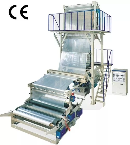 Machine d'extrusion de film soufflé en plastique LDPE HDPE PE Mini de 0 à 1000 mm, pour la production de sacs en plastique agricoles biodégradables. Prix de la machine d'extrusion de film soufflé en plastique.