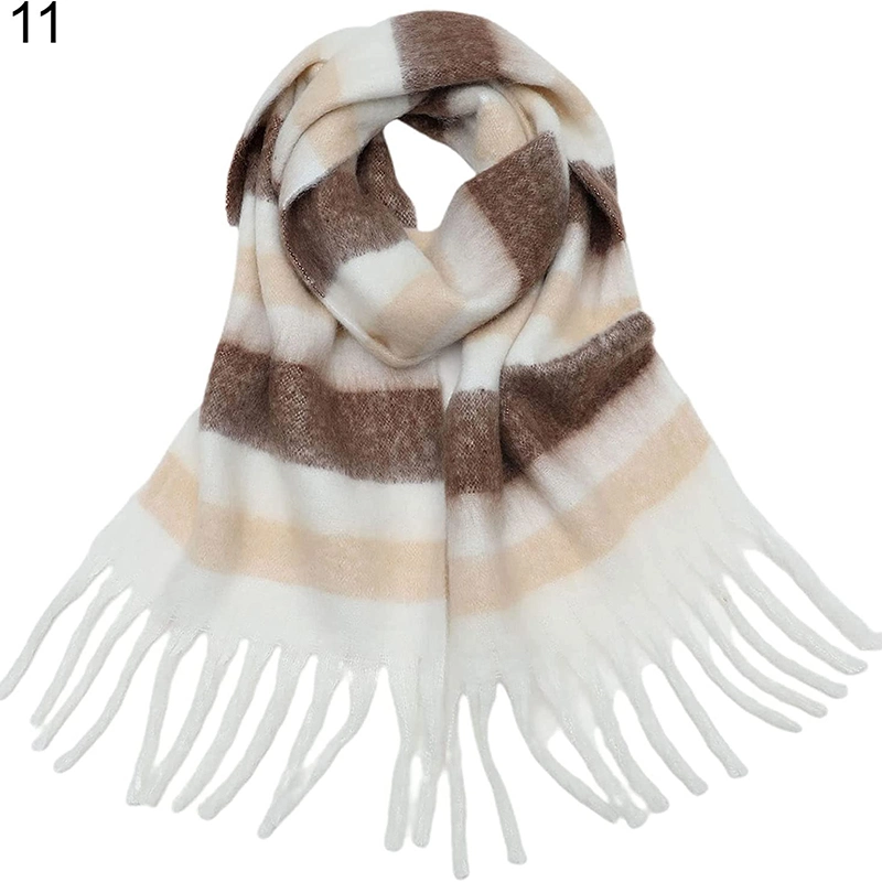 Multi-Color Fringed Scarf