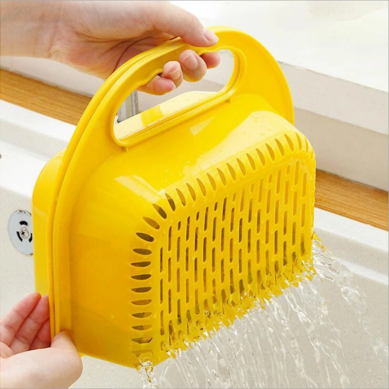 Washing Colander Strainer Foldable Basket Double Sided Kitchen Fruit Basket Washer Drainer Bl15621