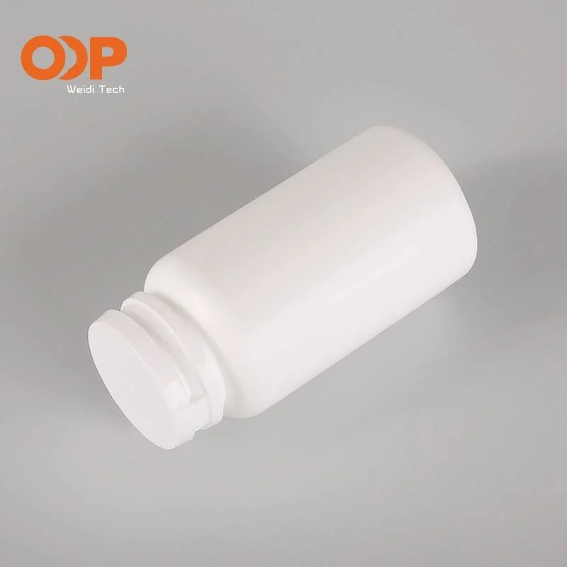 White PE HDPE PP Pet Plastic Amber Solid Pill Bottle Healthcare Supplement Container with Screw Cap 130ml