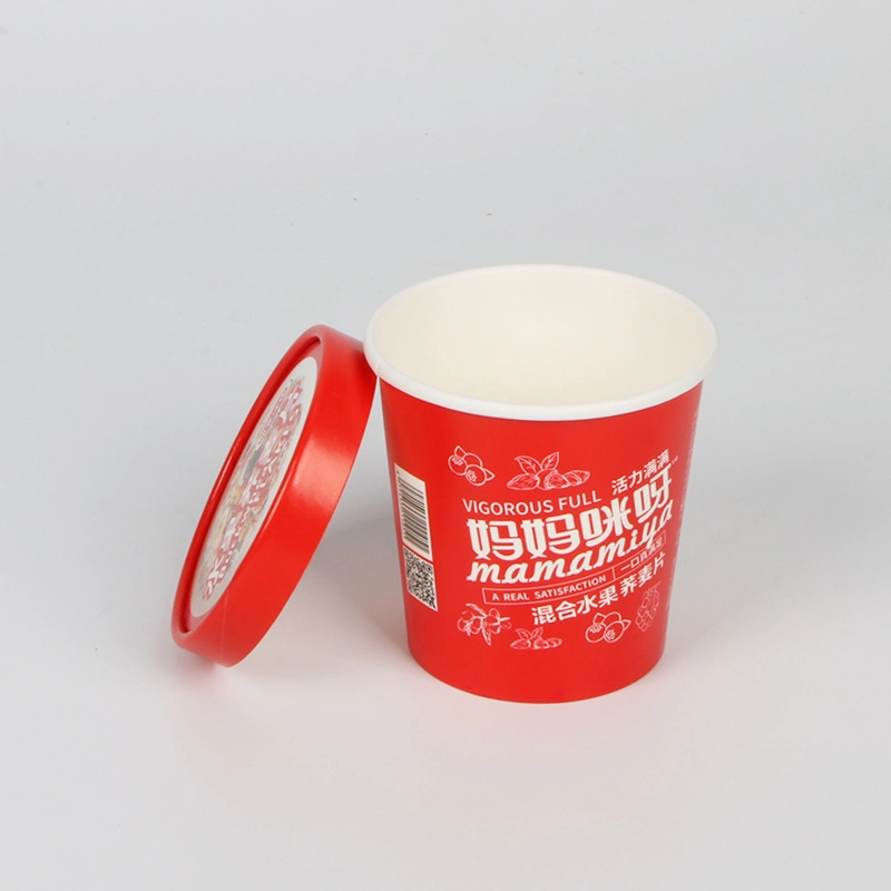 Biodegradable Disposable Paper Pulp Soup Cup with Lid