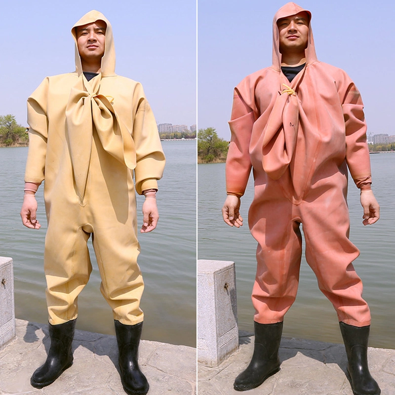 Design Flexible Cheap Wholesale/Supplier Camouflage Insulated Chest Natural Rubber Wader Fishing