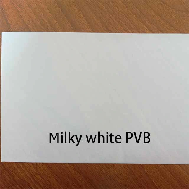 غشاء أبيض PVB ملون بحجم 0.38 مم من Milky للزجاج الواقي الخاص