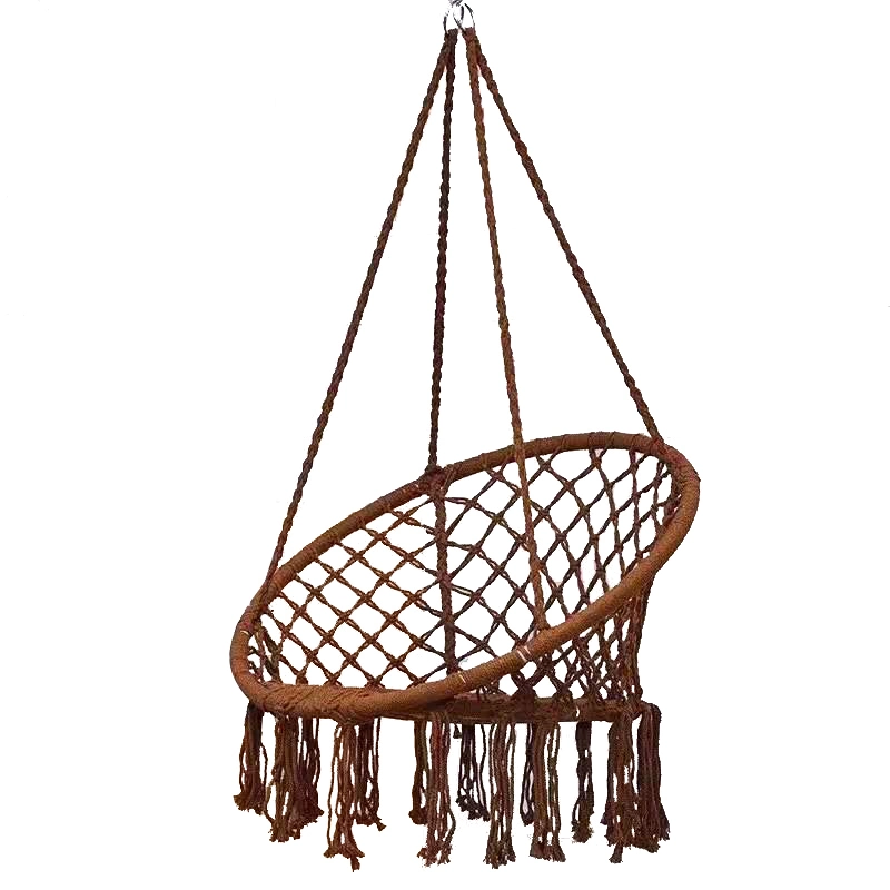 Hanging Macrame Hammock Chair Hammock Swing Bed Cotton Seat Yard Outdoor