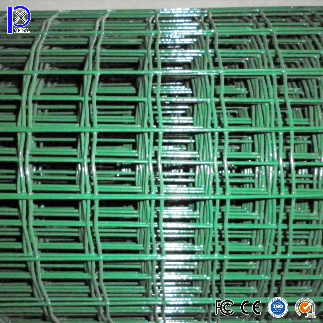 Pengxian 5/8 x 5/8 polegada revestida de PVC Green Wire Mesh China Fornecedores 12 Medidor revestido de PVC Wire Mesh utilizados para Preto Jardim Zoneamento de malha