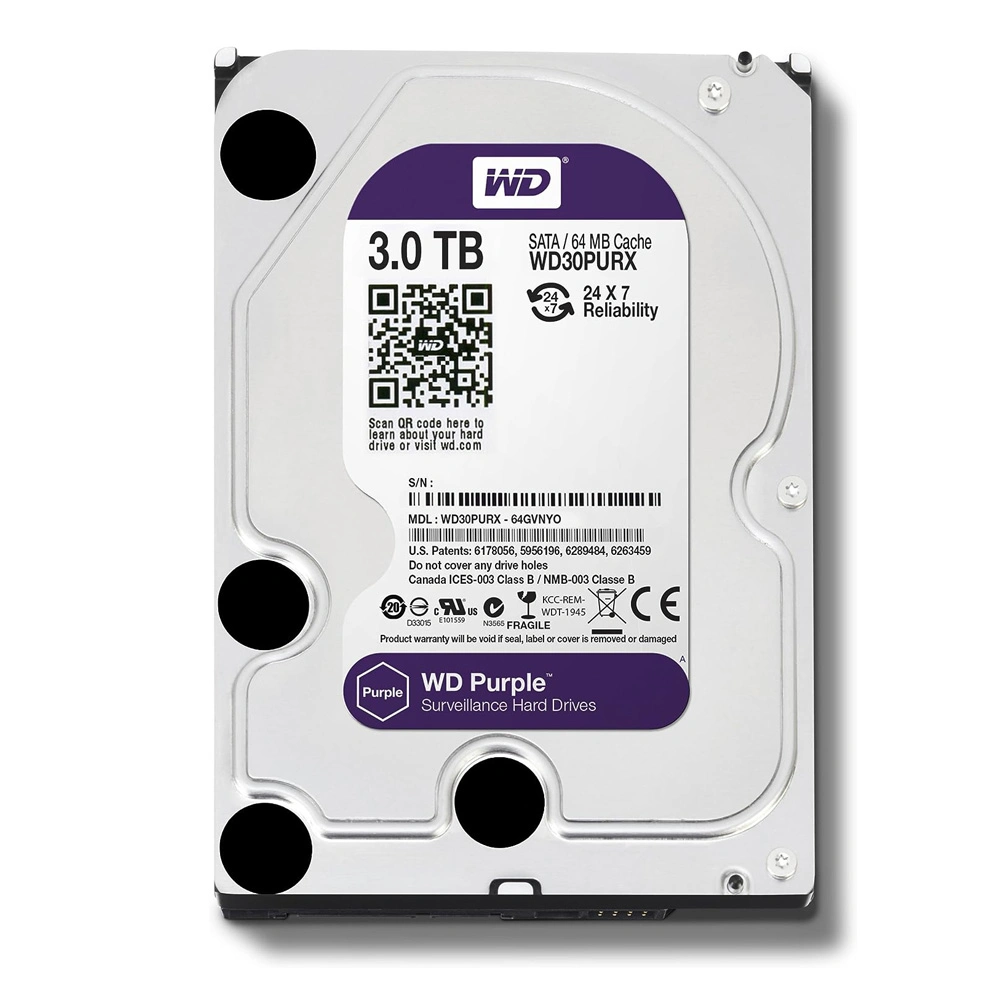 Disque dur interne OEM de surveillance Western Digital WD Purple Wd60purx Wd80purx 6 to 8 to