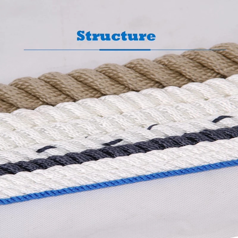 China Supply Favorable Pulling Industrial Marine 3 Strand Twisted Polyester Rope