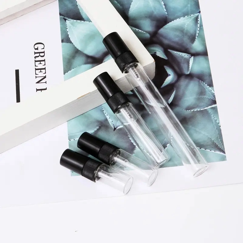 سعة الجملة 2 مل 3 مل من جهاز Clear Mini Travel Atomizer سعة 5 مل سعة 10 مل زجاجة رذاذ عينة زجاجة زجاج الرذاذ