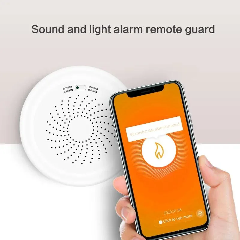 Tuya Zigbee Wireless Home Alarm Combustible Gas Leak Detector Alarm