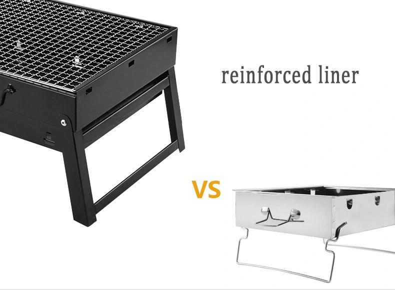 Wholesale/Suppliers Outdoor Camping Folding Mini Portable Stainless Steel Sliver BBQ Barbecue and Equipment Grill