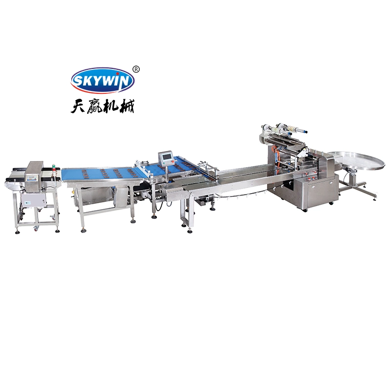 Type d'oreiller horizontal automatique Flow Food Packing masque/Biscuit/Wafer/cookie/pain plein Machine d'emballage/d'emballage/multifonction à débit servo