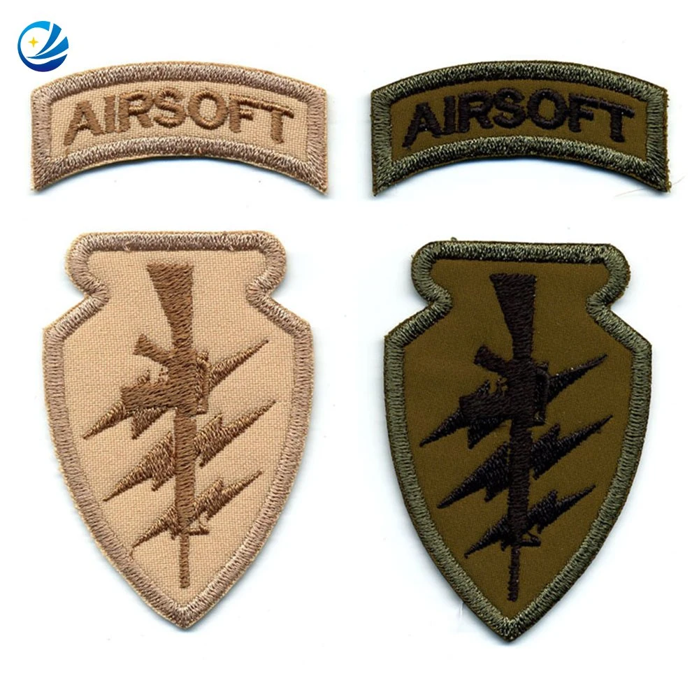 Custom Logo Garment Label Iron on Woven Patch for Clothing Airsoft Style Paintball Woven Anime Patches