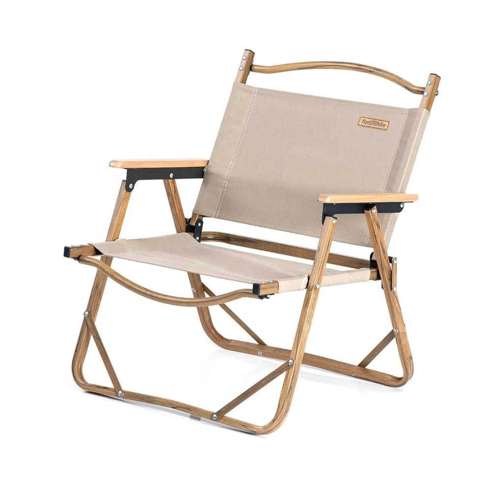 Meuble d'extérieur MW02 Chaise de camping pliante portable en aluminium imitation bois.