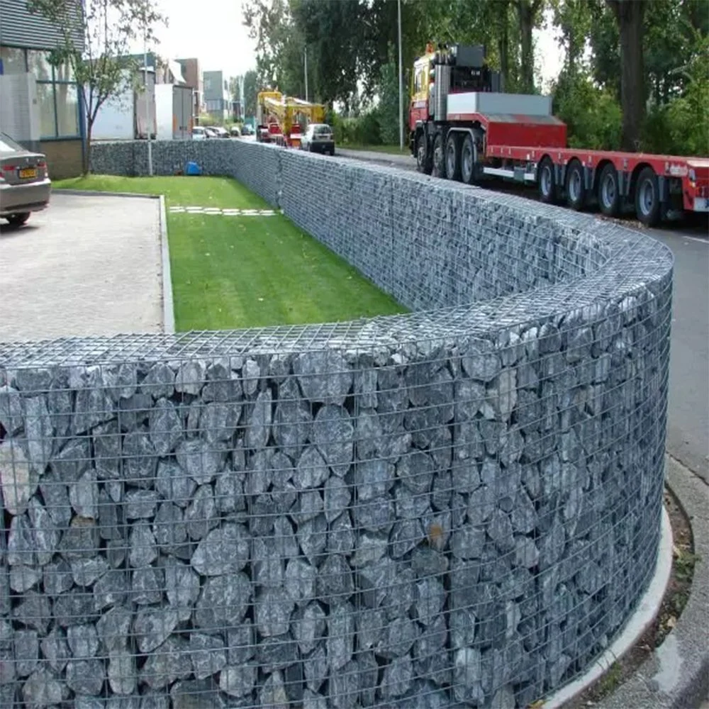 Galvanized Iron Wire Gabion Stone Wall for Control and Guide of Water or Flood