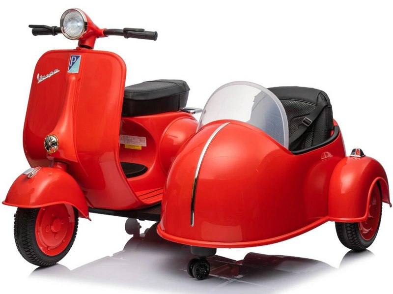 2023 Vespa مرخّص جديد ركوب الدراجة السيديلية ثلاثية العجلات براكب دراجة نارية كبيرة على لعبة دراجة بخارية الأطفال الكهربائية