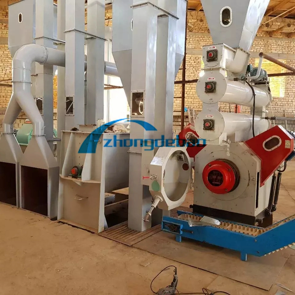 Complete 1-10tph Animal Feed Pellet Production Line Cattle Feed Plant Chicken Feed Making Machine Pig Cow Goat Sheep Feed Pellet Mill Machine