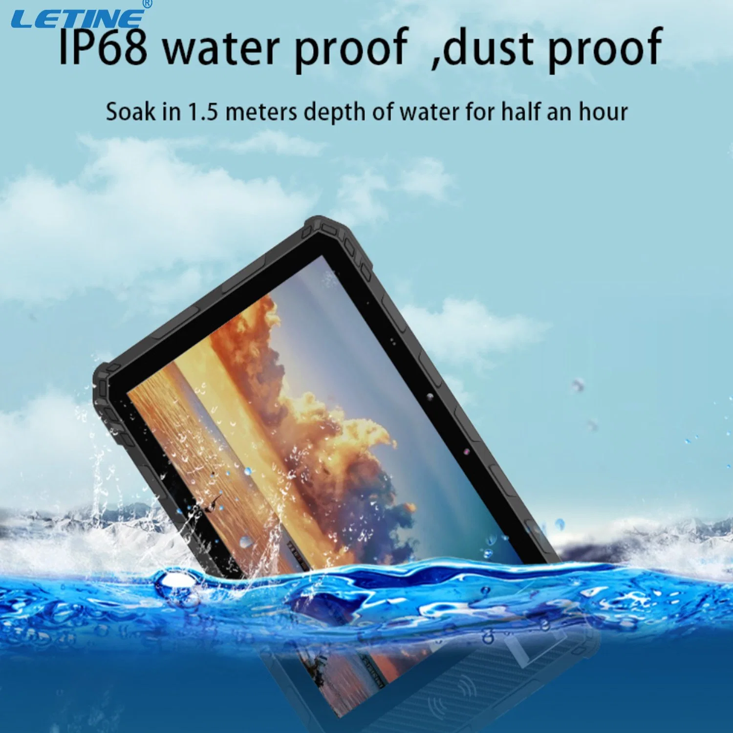 IP68 resistente al agua Industrial Computer tableta resistente 4G LTE Android 11 Os 2D escáner 6GB+128GB 8inch Fingerprint NFC Tablet PC