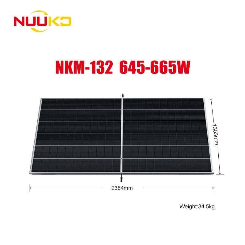Painel Solar de Qualidade Tier 1 210mm 132 Células Mono 600W 670W