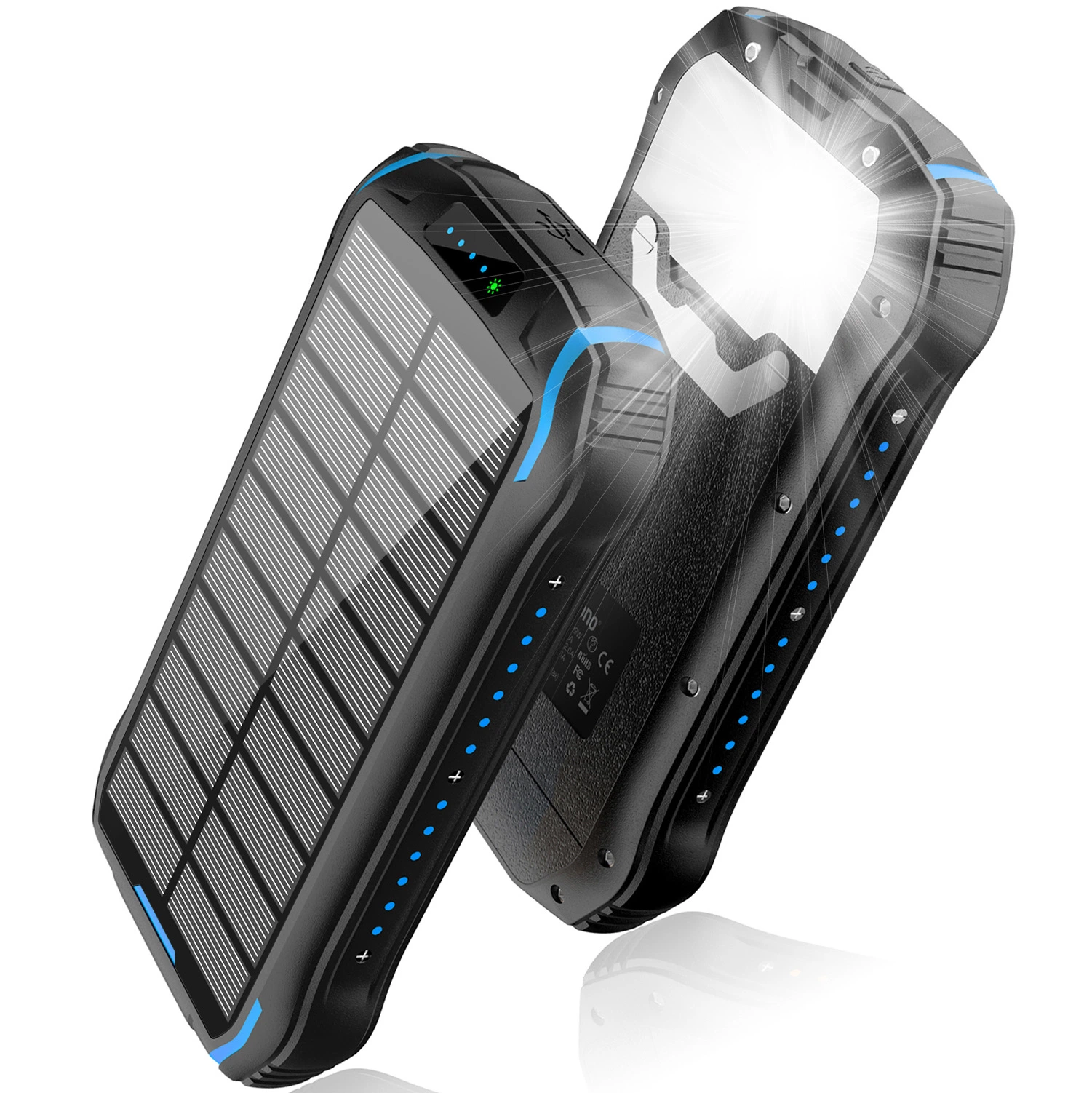 Großhandel 26800mAh Solar-Ladegerät Power Bank Solar Handy-Ladegerät Power Bank Solarmodul Telefon Ladegerät