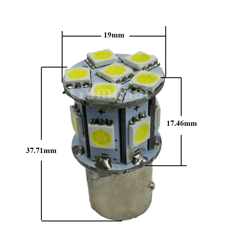 Lâmpada traseira do indicador de mudança de direção 12 V 5050 13SMD 6000 K de reserva Lâmpadas LED brancas com luzes de marcha-atrás e luz dupla