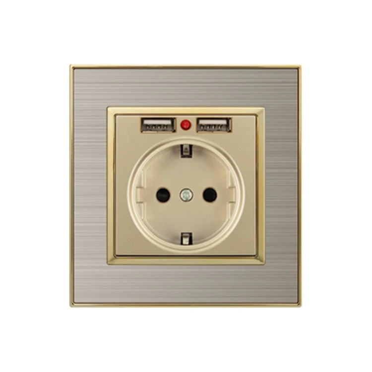 High quality/High cost performance Brushed Multi-Function Stainless Steel Light Wall Socket Switch