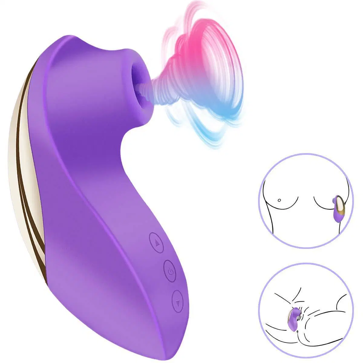 Vibrador de sucção de topo da Amazon, vibrador, dispositivo de massagem e massagem, brinquedo sexual feminino flirante para adultos