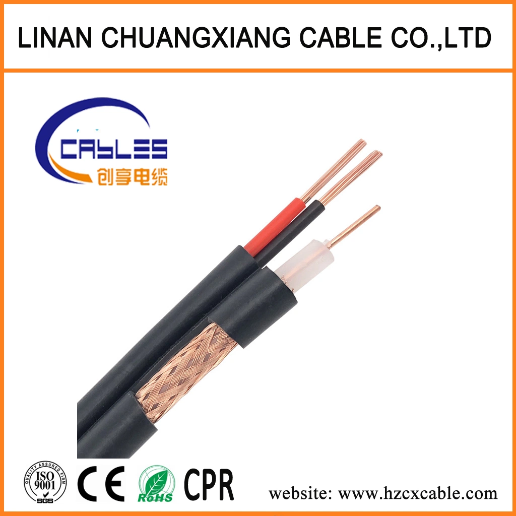 Coaxial Cable Copper Wire Rg59+2c Cummunication Cable CCTV Mix Power Siamese Cable Rg59 Cable for TV Copper/CCS/CCA/Tc