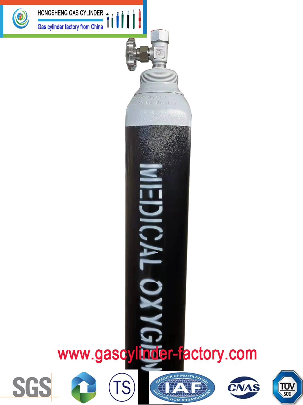 Wholesale/Supplier Hospital Air Cylinder Oxygen Regulator Gas Bottles Mini Large Oxygen Bottles O2 Oxygen Cylinder Oxygen Tank in Stock