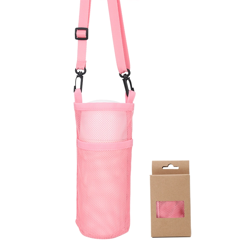 Custom Portable Shoulder Sports Water Bottle Storage Bag with Front Phone Pocket