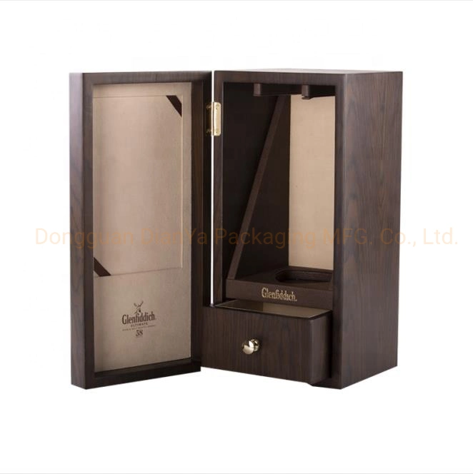 Black Rectangle Wine Carton Box Wooden Box