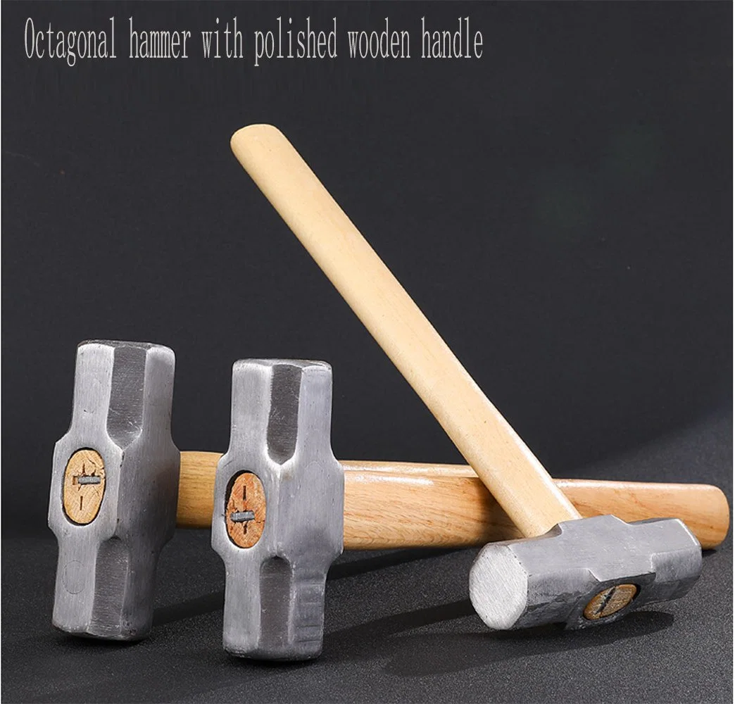 Polierter Holzgriff Achteckiger Hammer Konstruktion Hammer Wall Hammer Home Verbesserungstool