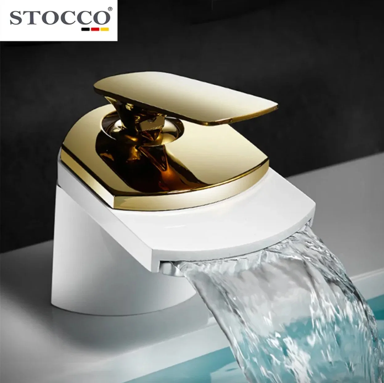 Stocco Wholesale/Supplier Brass Chrome Basin High quality/High cost performance Single Waterfall Bathroom Short Basin Mixer Faucet