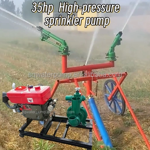 Most Popular Big High Pressure Water Pump Irrigation Pump Diesel Big Gun Sprinkler 120m for Sale