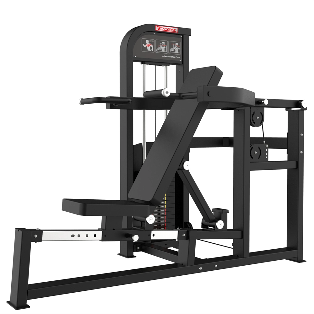 High Quality Pin Loaded Strength Machines Gym Equipment Adjustable Chest Press for Fitness