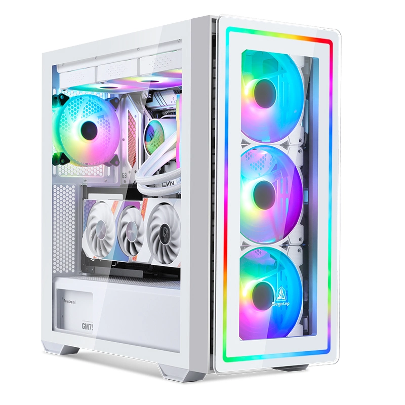 Segotep beliebtes Desktop-Gaming-Gehäuse für die Top-/Frontmontage 360 eATX/ATX/Matx/ITX, Unterstützung für Rtx3090ti/40-Serie GPU, Unterstützung für 240/280/360 Wasserkühler