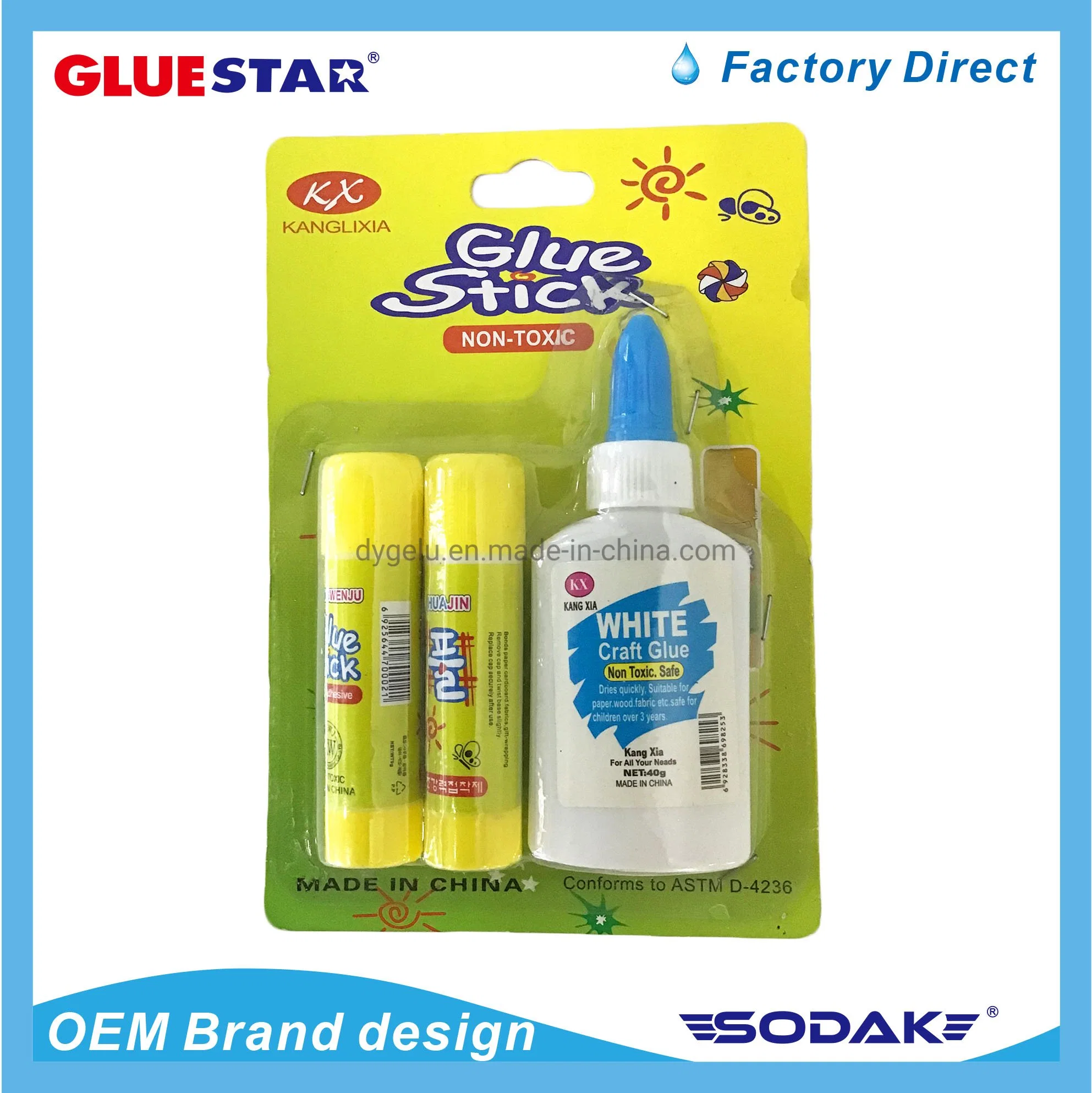 White Glue Stick 9g Solid Stick Student Glue for Office Supplies